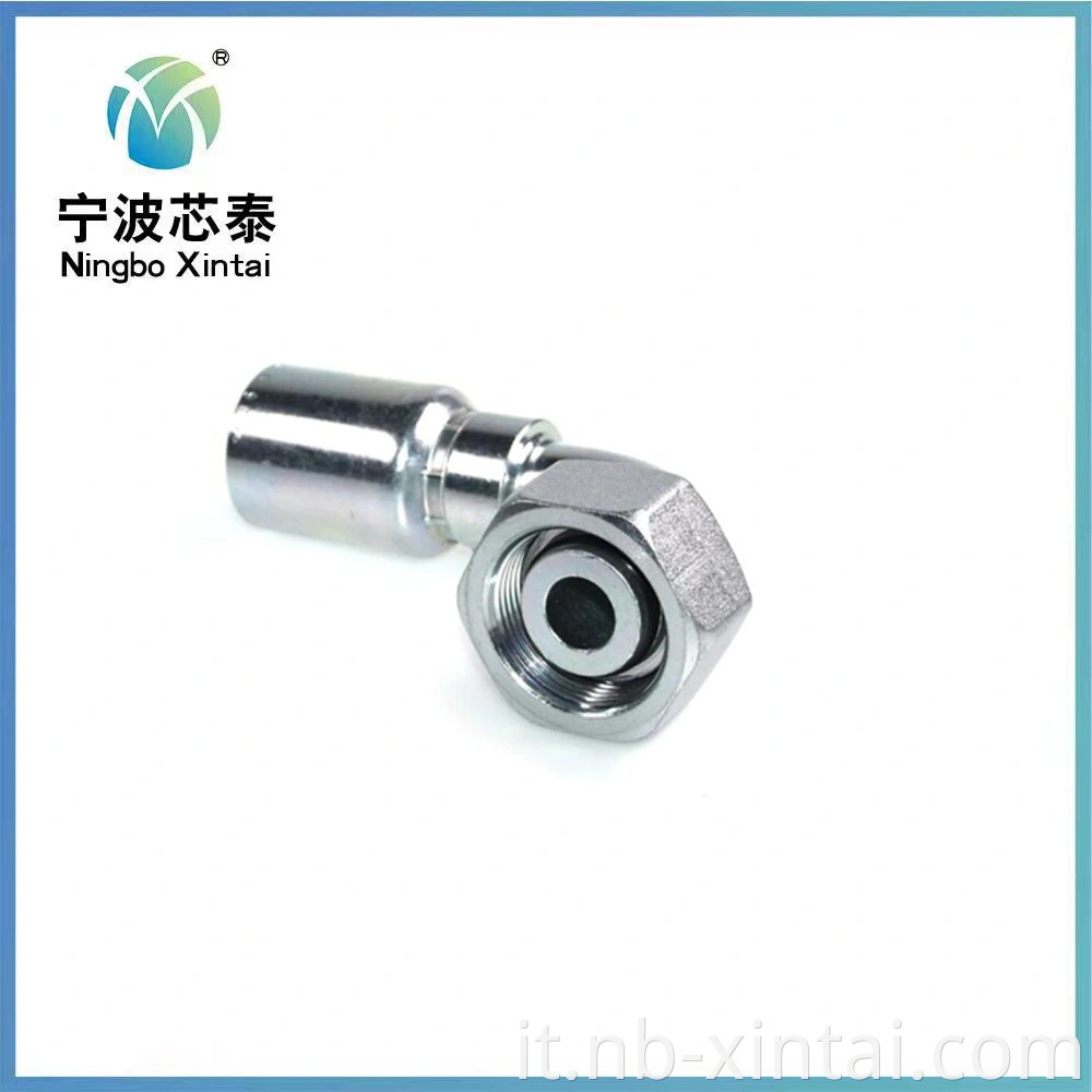 Cina OEM ODM Fornitore ODM Cartone Galvanizzato Acciaio 42L - M52 × 2,0 Cono girevole metrico 24 ° con O -ring 90 ° Serie di luci del gomito Crimpa idraulico Adattamento